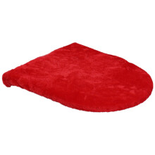 Housse de couvercle de toilette en velours lavable, couleur unie, 1 pièce
