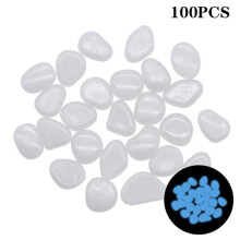 Solar-Powered Glow Pebbles Eco-Friendly Resin 100-Pack