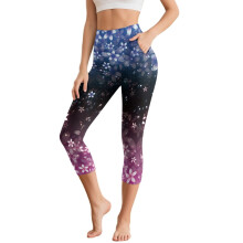 Cherry Blossom jóganadrág, magas derekú capri leggings