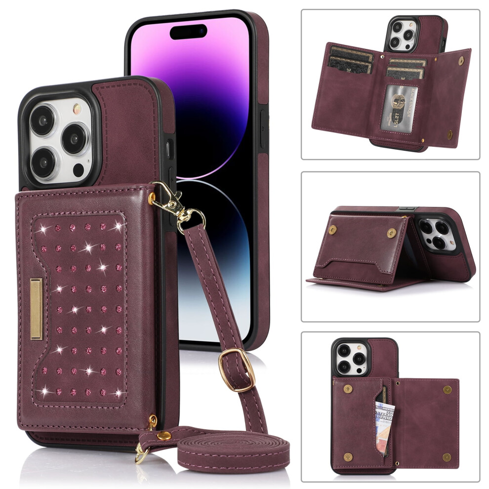 Rfid-Blocking Crossbody Wallet Case For Iphone 12/12 Pro 908436770316