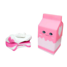 Yogurt Bottle Scented Slow Rising Stress Relief Squeeze Toys Soft Silicone Milk Box Sensory Squishy Fidget Toys for Anxiety