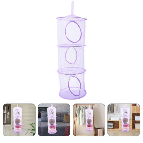 Stuffed Animal Hammock Multi-layer Foldable Hanging Net 2 2
