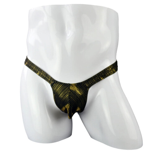 Herr badshorts med stretch och micro-thong 1