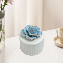 Hand-painted ceramic jewelry organizer with sea motif,