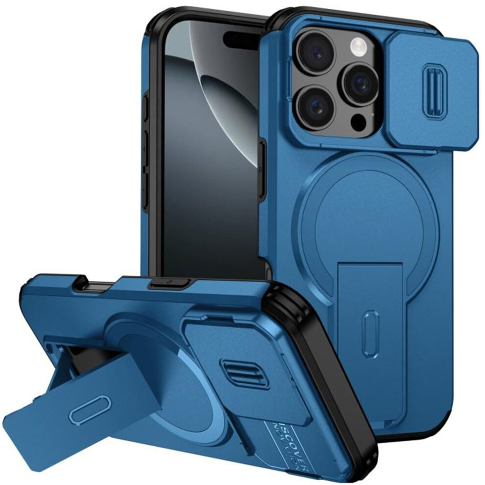 Iphone 16 Pro 6.3 Inch Case Magsafe Shockproof Blue 908436757867