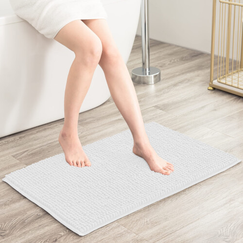 Bathroom rug, soft short pile plush bath mat, quick-drying and absorbent 1