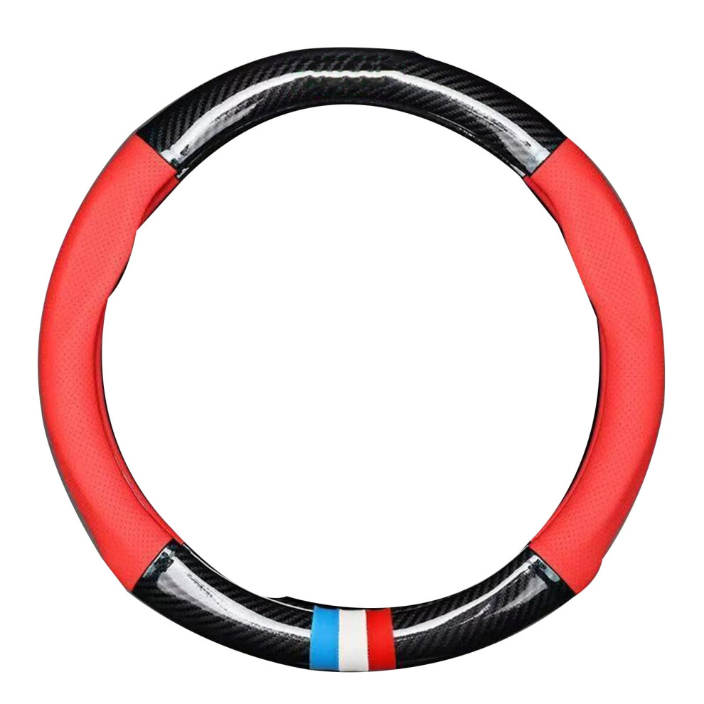 Steering Wheel Cover Anti-Slip Breathable Universal Red 971050707983