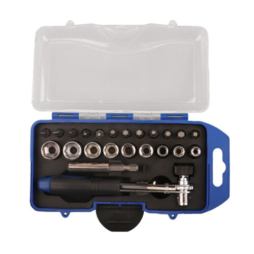 23 In 1 Mini Ratchet Bits Set Repair Tool Kit Screwdriver Sockets Set Wrench Set E1202 2