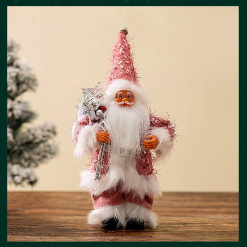Christmas Tabletop Decorations Santa Claus Pink