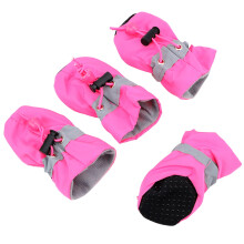 Antiskid Puppy Shoes Soft-soled Waterproof Dog Boots 4pcs
