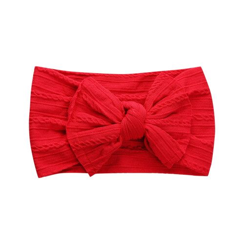 Baby headband nylon soft beanie headwrap red