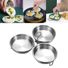 2/1pcs Stainless Steel Poached Egg Holder, Nonstick Egg Poacher Tray & Replacement Cups, Compatible with Egg Pan