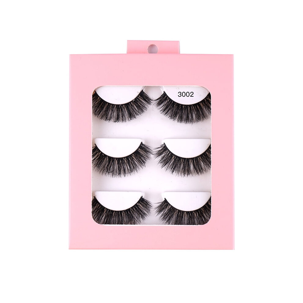 Synthetic False Eyelashes Curly Thick 3 Pairs