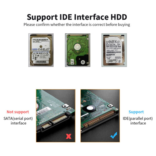 USB2.0IDE HDD-kabinet 2,5 tommer aluminium sølv 2