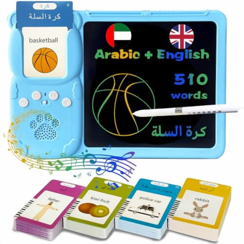 Bilingual English-Arabic Flash Cards LCD Writing Tablet 8