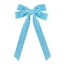 12Pcs Sky Blue Velvet Bows for Christmas Tree, Wreaths & Crafts (8.6"x4.4"), Indoor/Outdoor Use