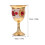 Taça de vinho dourada europeia de 7,6 cm (3 polegadas), 1 peça. 2