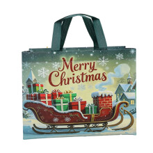 Non-woven Christmas Gift Bags with Handles Large Non-Woven Tote Bags for Wrapping Xmas Party Favors