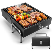 Portable Charcoal Grill Black 270 Sq In