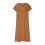 Vestido midi feminino em algodão e linho com decote em V e mangas curtas. 6