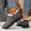 Damen-Winterstiefel, warm gefüttert, grau, niedrig 8