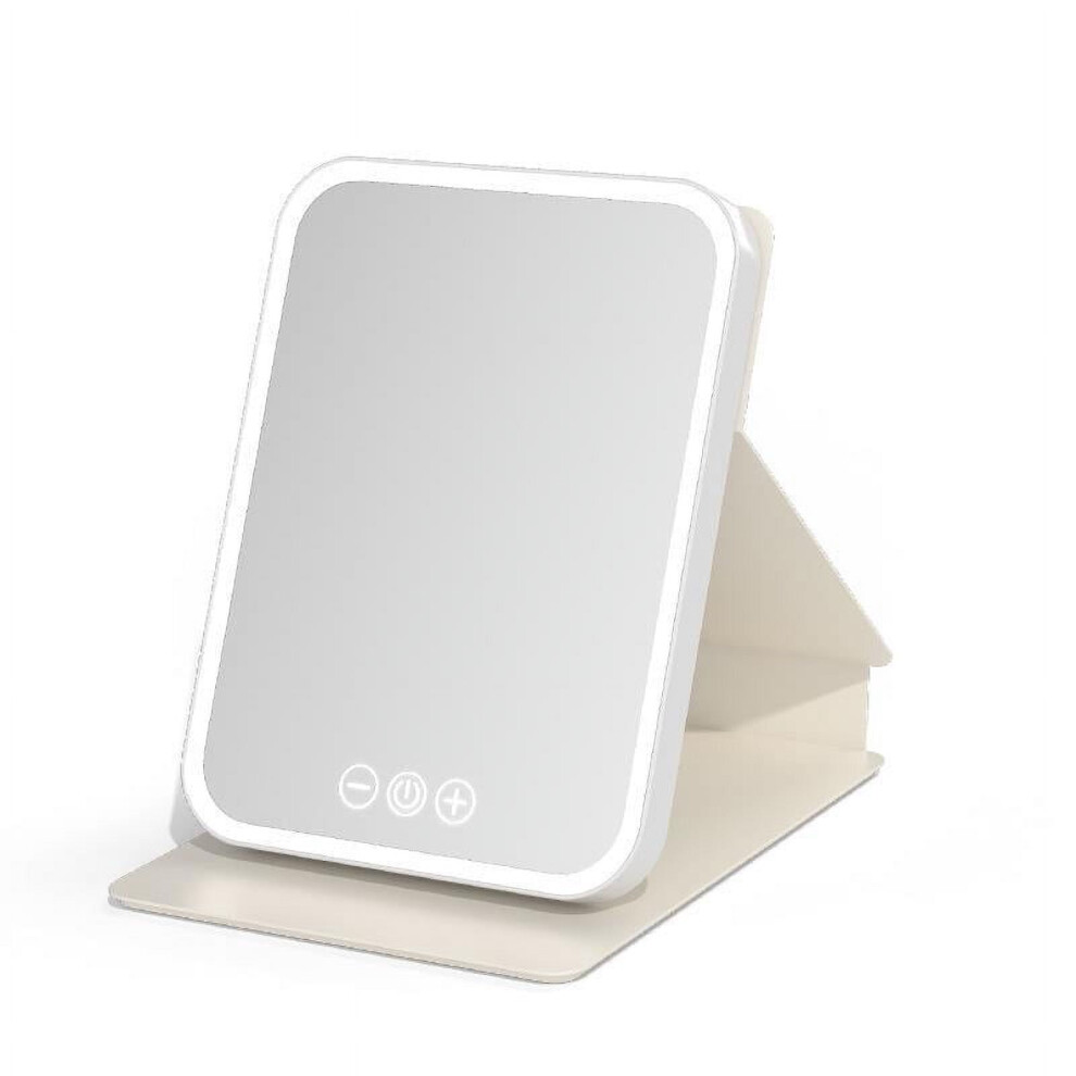 HOTU LED makeup mirror dimmable touch rechargeable foldable
