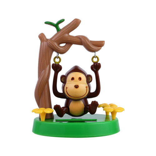 Solar Dancing Monkey Bobblehead Car Ornament 1