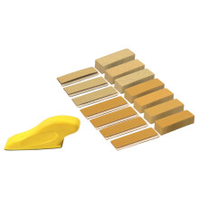 Sander Paper Kit Micro Mini Detail Finger Sander for DIY Crafts Narrow Space Polishing Yellow