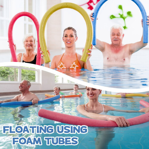 Poolnudlar Röd Solid Skum 135 cm 1-pack 2