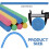Poolnudlar Röd Solid Skum 135 cm 1-pack 4