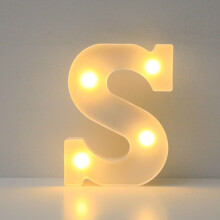 LED Alphabet Letter Lights (A-M) - White Light Up Plastic Letters, Standing & Hanging Letter Lights, Decorative LED Letters for Home Party Room Decor