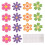 Flower Party Decorations Colored Paper Cutouts 1 Set 5