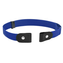 Slim Elastic Waistband Belt With Buckles Multi Color For Men Women Flexible