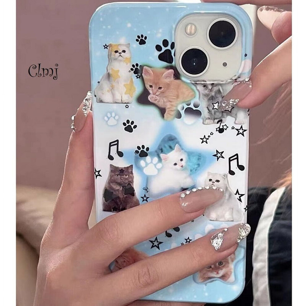 Clmj Vintage Dog Cat Star Bow Phone Case For Iphone 971050345956