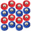 Mini shuffleboard-rulleballer 24 stk 3