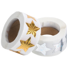Star Stickers Bulk Multi-Colored Children's Rolls 1 Inch