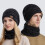 Winter-Rippmütze und Schal-Set, 2-teilig, Wollstrick 5