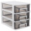 unbranded 4pcs Desktop Drawer Organizer Multi-Layer Chest Box Small Plastic Office Storage Box Cosmetic Holder 1