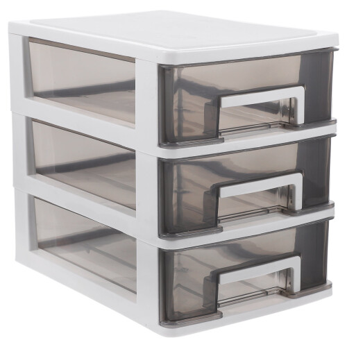 unbranded 4pcs Desktop Drawer Organizer Multi-Layer Chest Box Small Plastic Office Storage Box Cosmetic Holder