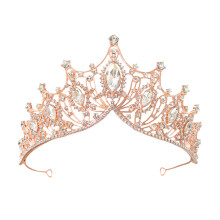 Cerchietto da principessa con strass dorati per donna, taglia piccola