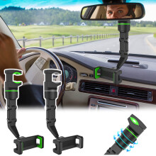 AuroraX Car Phone Holder for Rearview Mirror Adjustable