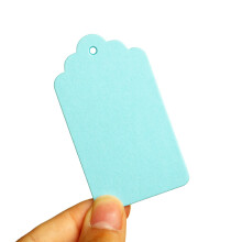 Colorful Paper Gift Tags Rectangle with Hole 50 pcs