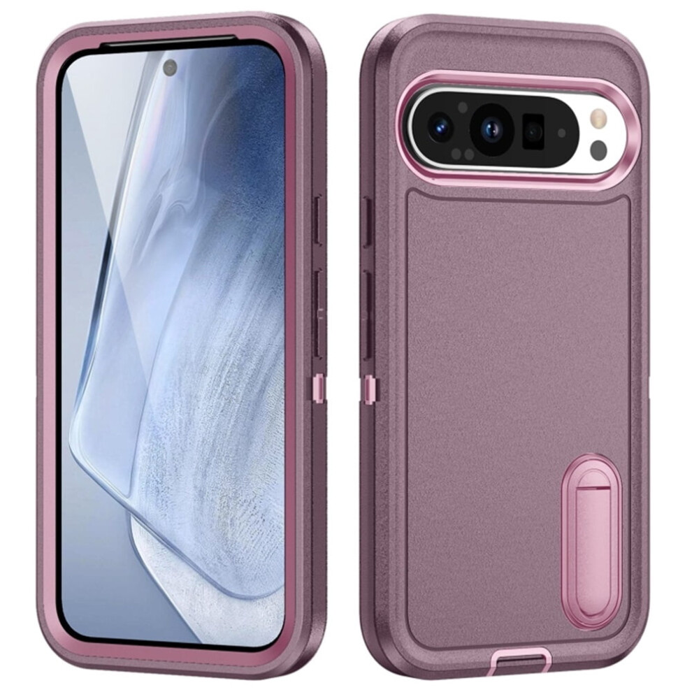 Google Pixel 9 Pro Case With Kickstand Rugged Purple 971050705378