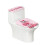 Toilet Seat Cover Set Polyester Elastic Edge Universal 1