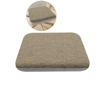 Dining Seat Cushion Foam Pad Non-Slip Flax Ergonomic 1 Piece