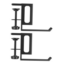 2 Pieces Desk Side Laptop Storage Holder Desk Laptop Holder for Home Office Carbon Steel, Space Saving, Desk Side Laptop Tray, Semi Surround Sponge