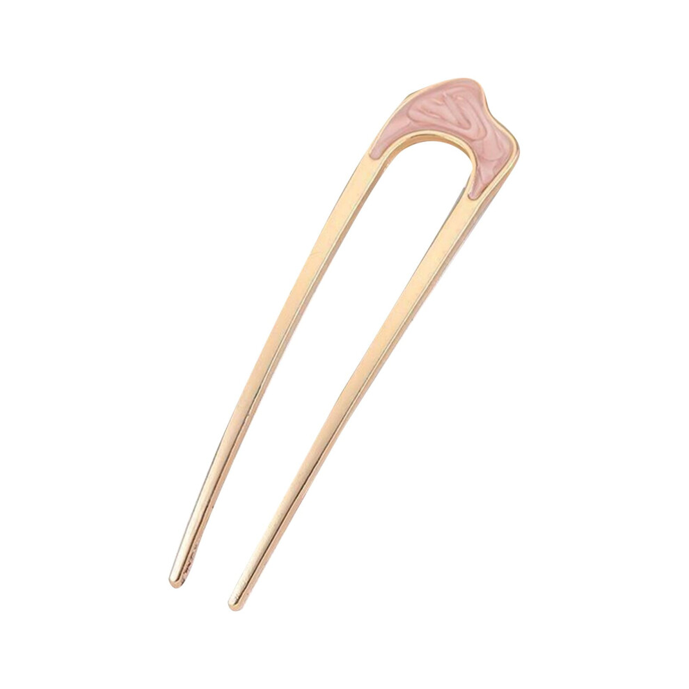 French Hair Pins U-Shaped Metal Fork Sticks 6 pcs