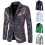 Men's Sequin Jacket Slim Fit Notched Lapel 1-Button 1