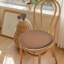 PRYESS Round Chair Cushion for Barstool, Round Chair Cushion Bar Stool Pad, 40Cm Diameter, 3Cm Thick, Leinen Material, Non-Slip, Machine Washable