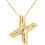 Bubble Letter Necklace Gold Plated Initial Pendant 1